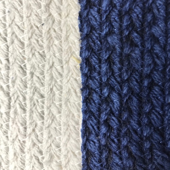 HOST PICK⭐️ Striped Blue & White Striped 100% Cotton Bone-Shaped Dog Dinner Mat - Picture 3 of 9